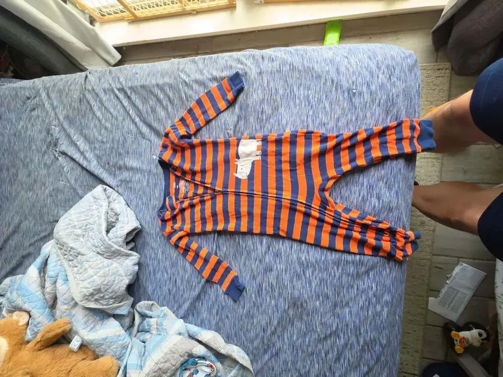 Simple Joys by Carter's Baby Boy Striped Rhino Footless Sleeper Pajamas 18M